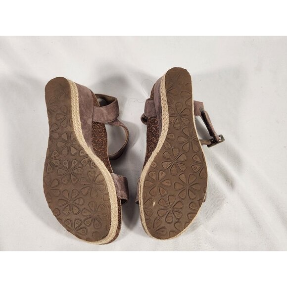 Aetrex Womens Suede Espadrille Sandal Brown Boho Y2K Summer 7 - Picture 8 of 10